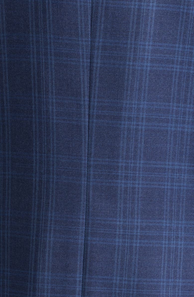 Peter Millar Flynn Classic Fit Blue Plaid Wool Sport Coat, Alternate, color, Blue