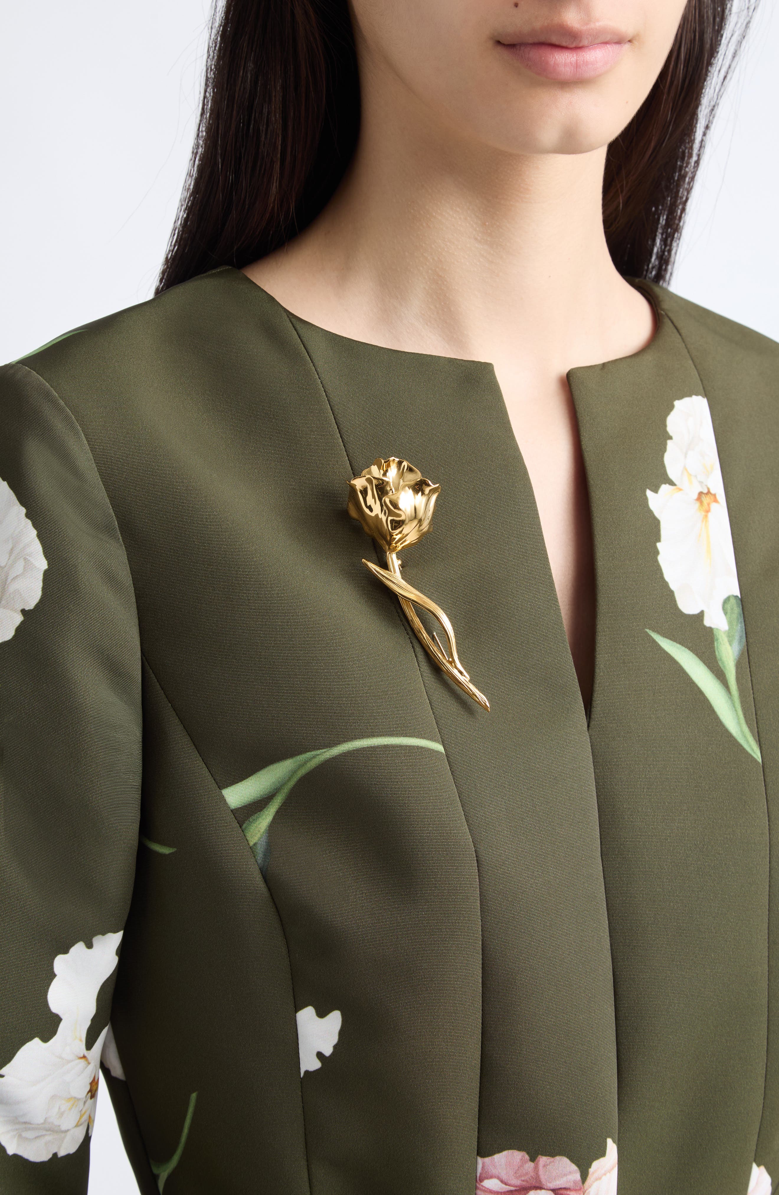 Oscar de la Renta Iris Bud Brooch (Women) | Nordstrom