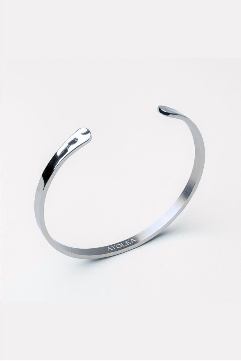 Hammered Cuff, Main, color, Silver