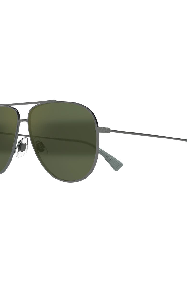 Maui Jim Hauoli XL 62mm Polarized Oversize Aviator Sunglasses, Alternate, color, Silver/ Maui Ht