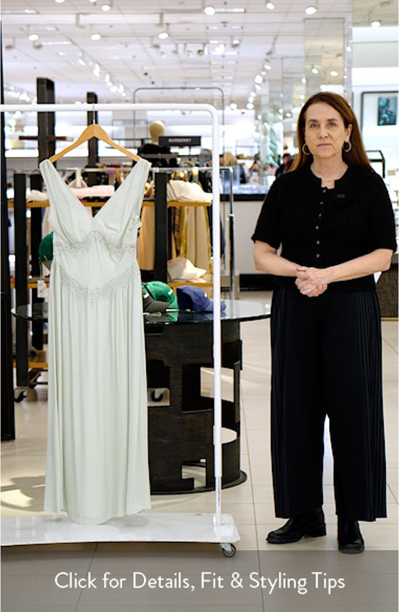 Lace Trim Sleeveless Maxi Dress, sales video thumbnail