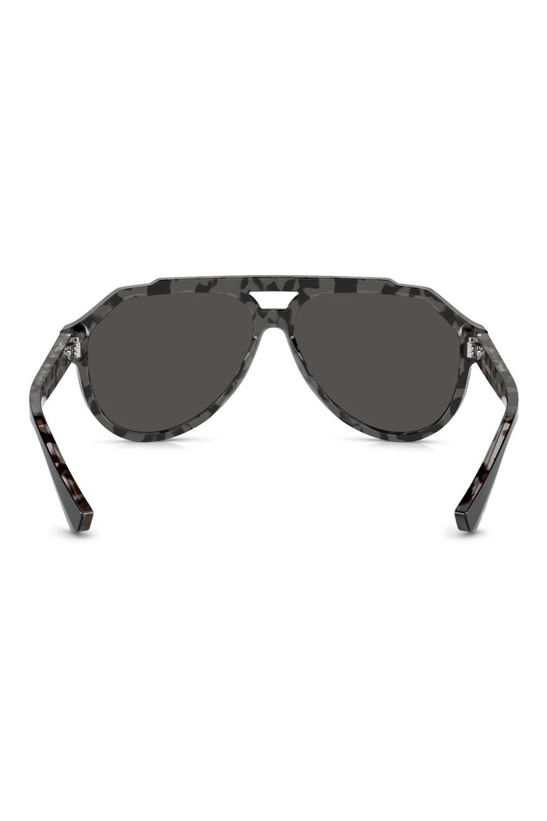 60mm Pilot Sunglasses, Alternate, color, DARK GREY