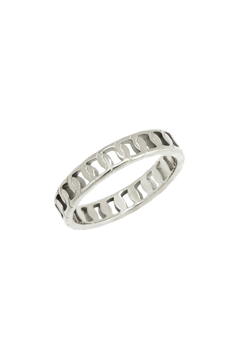 Chain Band Ring, Main, color, SILVER