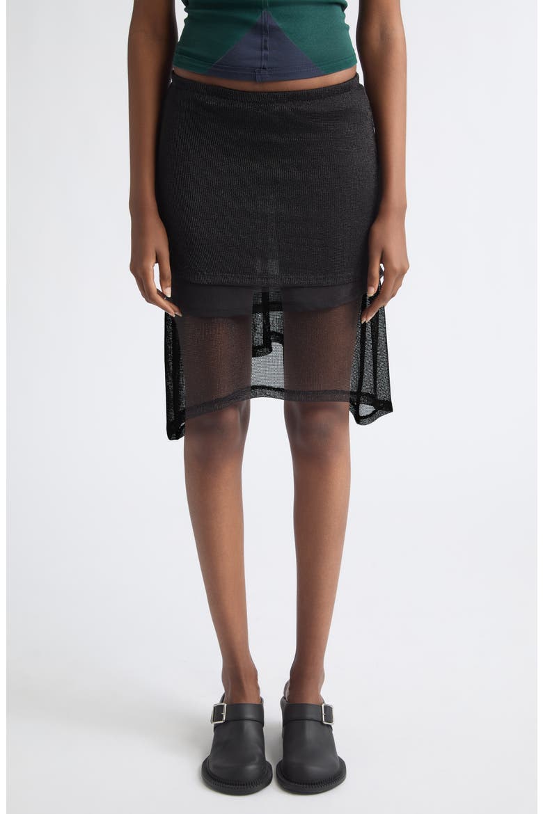 Gossamer Midi Skirt, Main, color, OBSIDIAN