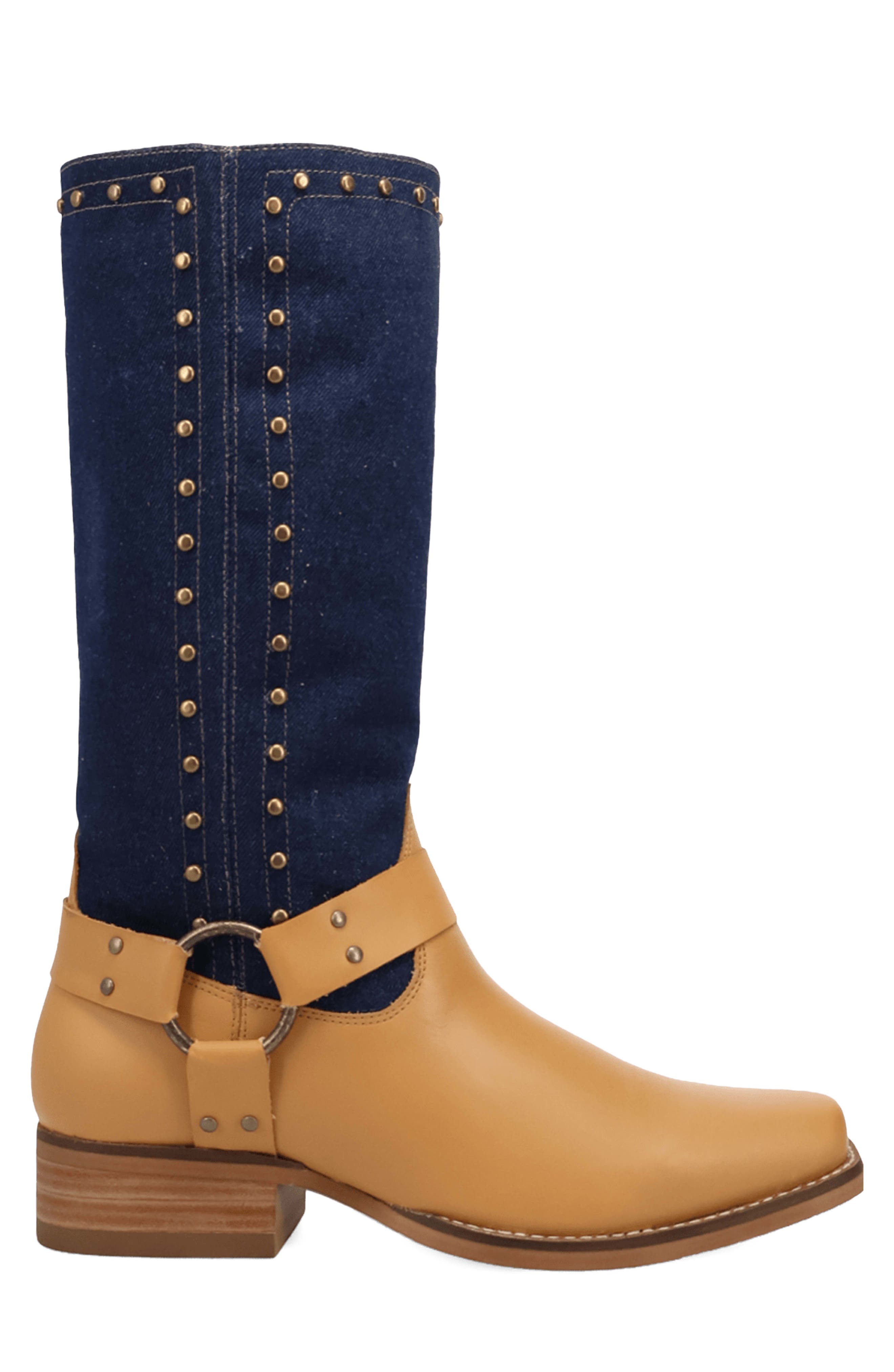 True Denim Harness Boot, Alternate, color, PLANTAIN