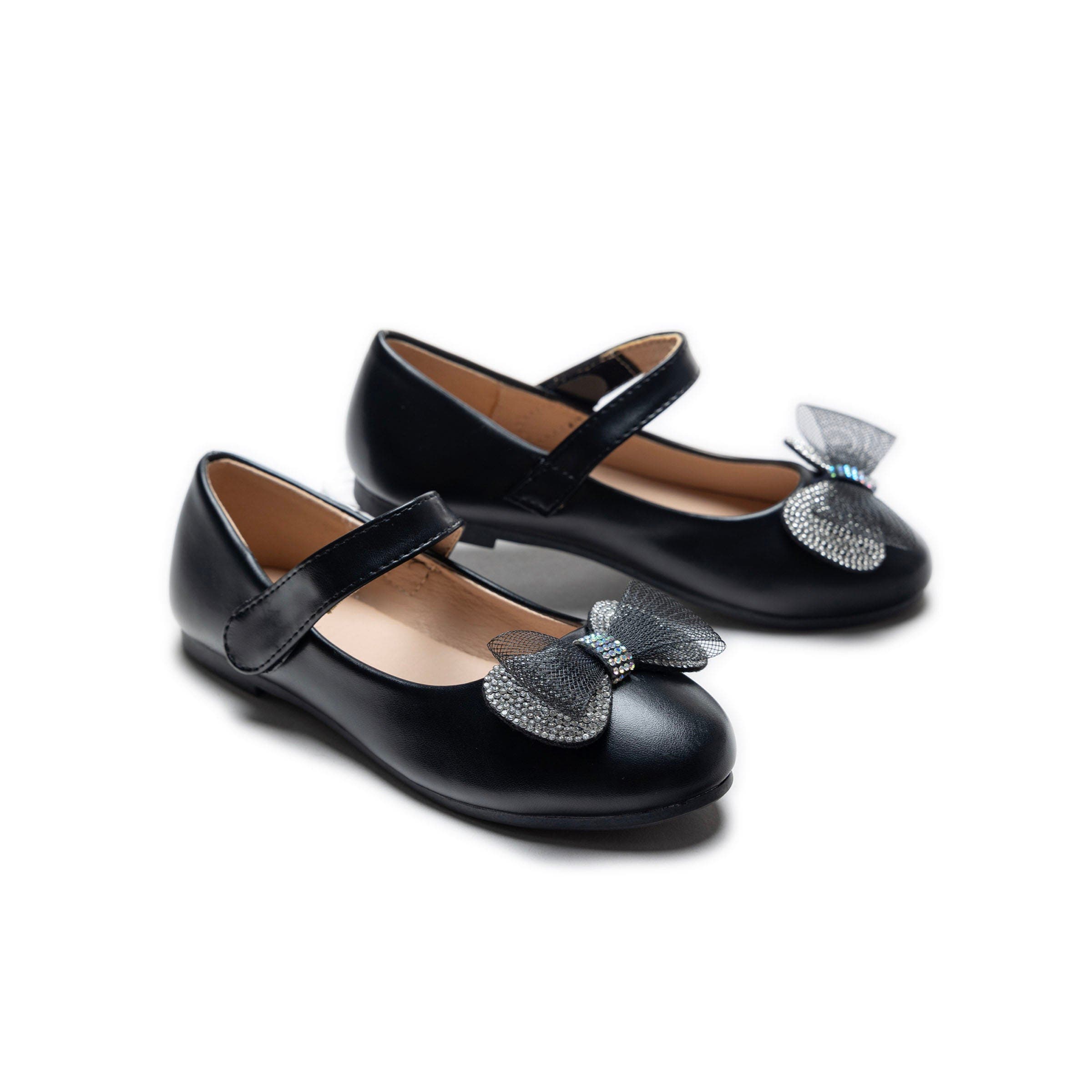 Tulleen Lydia Bow Flats, Main, color, Black