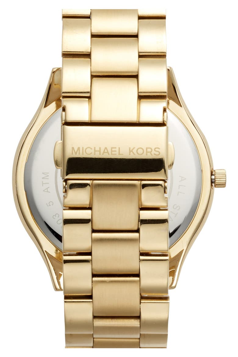 'Slim Runway' Bracelet Watch, 42mm, Alternate, color, GOLD/ PINK