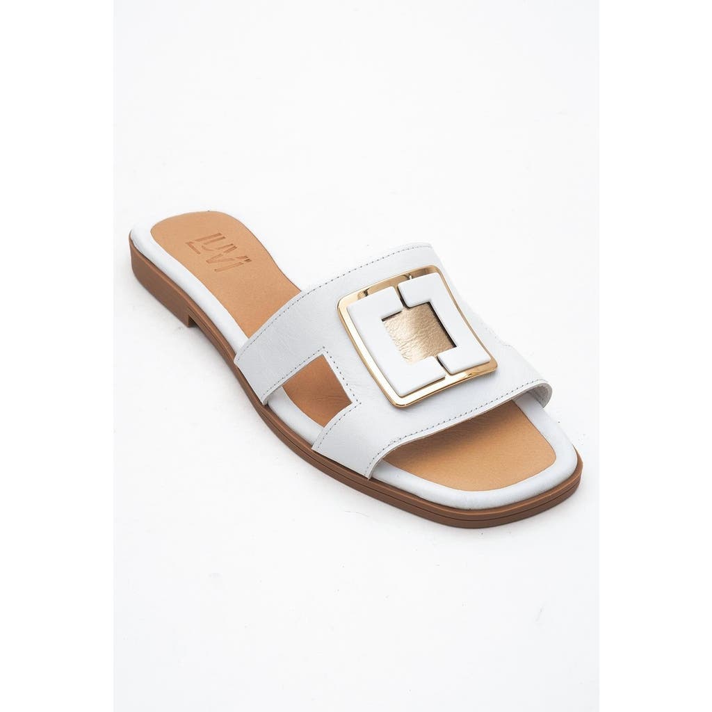 Forever & Always Shoes Millie Leather Buckle Slide