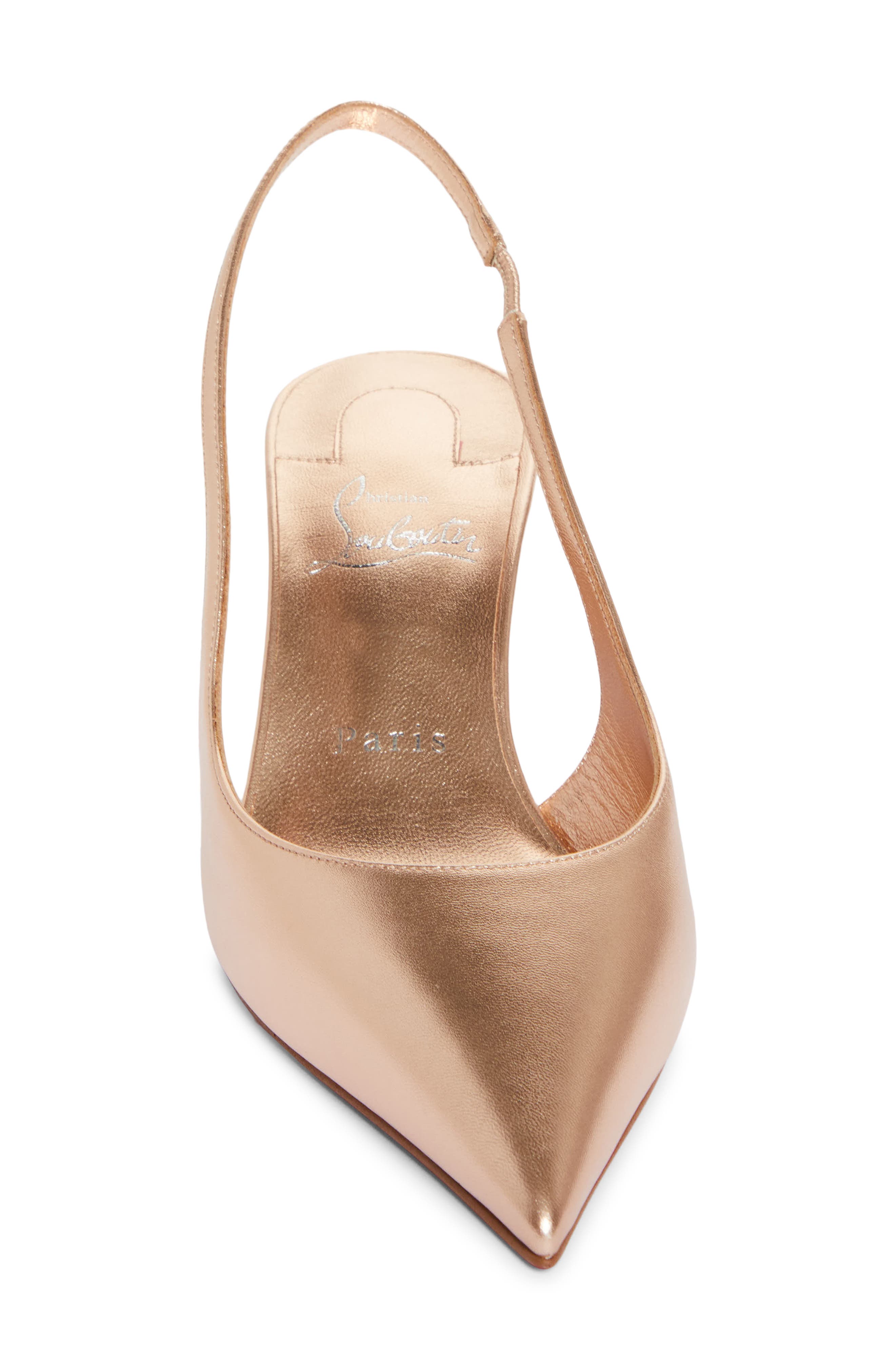 Miss Z Metallic Pointed Toe Slingback Pump (Nordstrom Exclusive), Alternate, color, GOLD