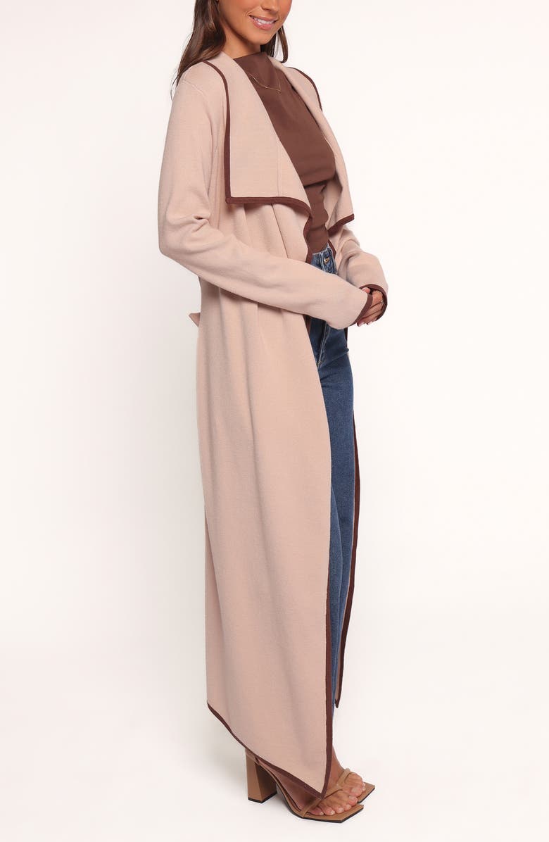 Petal & Pup Vallis Contrast Trim Cardigan, Alternate, color, Beige