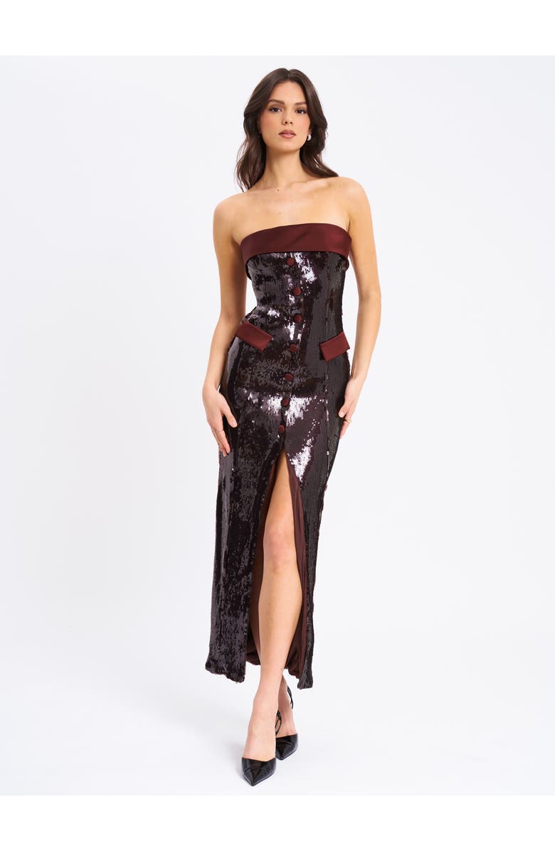 Miss Circle Qadira Sequin Maxi Pencil Dress, Alternate, color, 