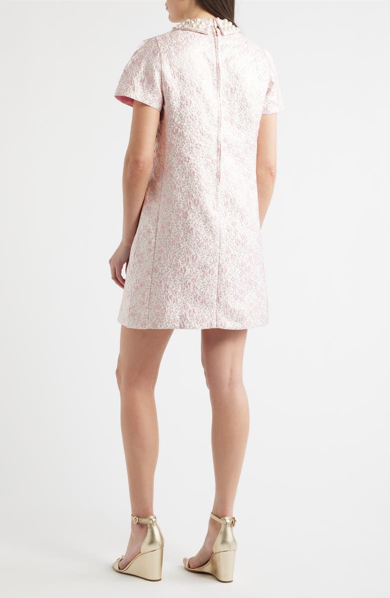 Lilly Pulitzer<sup>®</sup> Mylan Pearly Collar Metallic Floral Shift Dress, Alternate, color, Conch Shell Pink Ritsy Ditsy