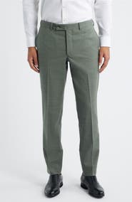 Jack Victor Patrick Stretch Tropical Wool, Silk & Linen Blend Pants