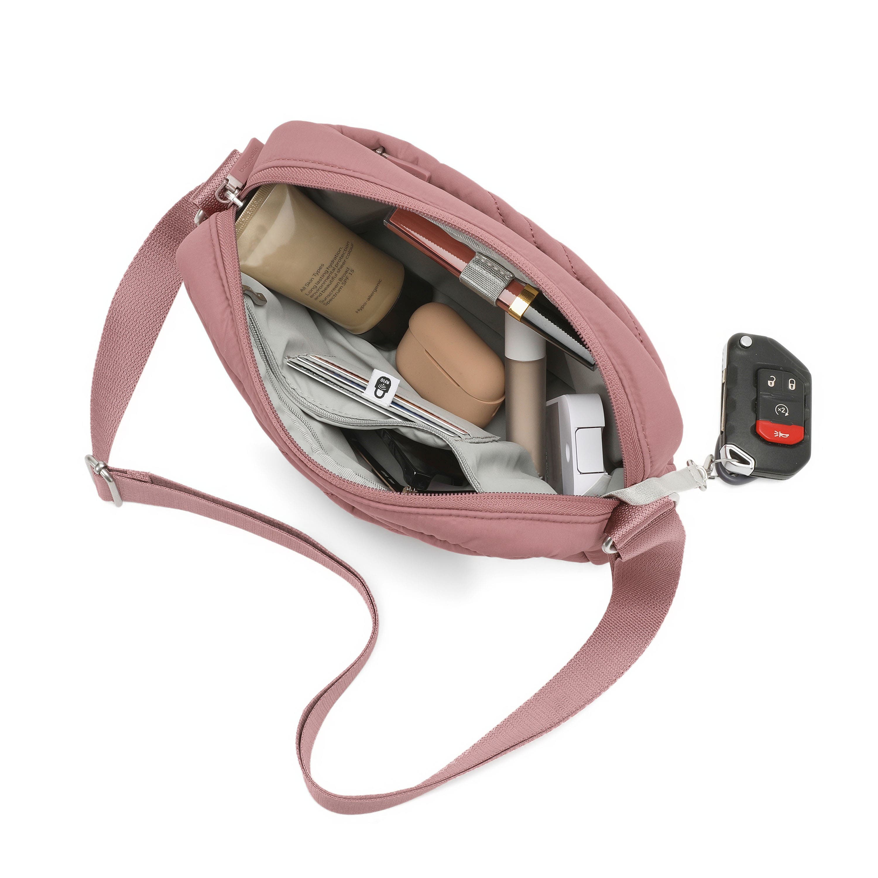 Set Wave Crossbody Bag, Alternate, color, Rose Quartz Wave Puff