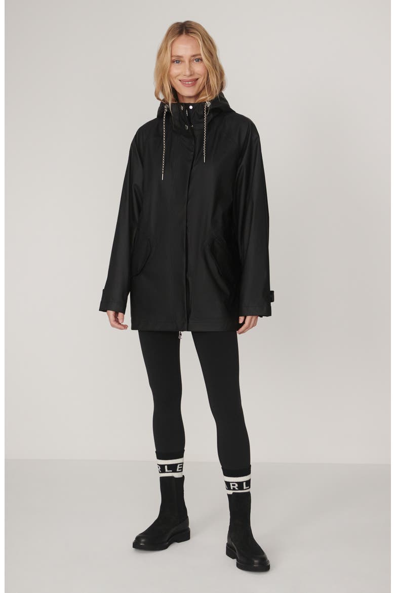 Orlen Short Rain Jacket, Alternate, color, BLACK