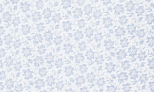 7 Diamonds Riley Floral Short Sleeve Performance Button-up Shirt In Blue
