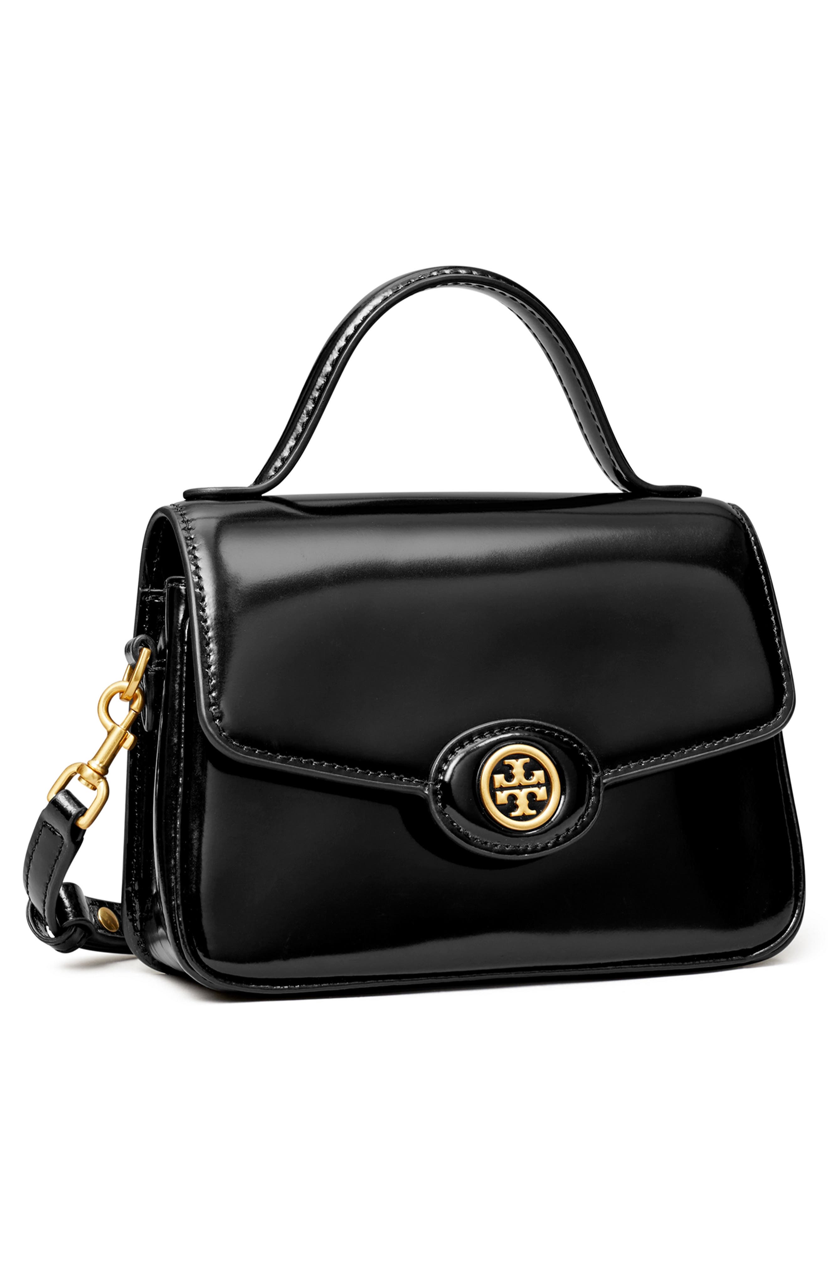 Tory Burch Small Robinson Leather Top Handle Bag, Alternate, color, 