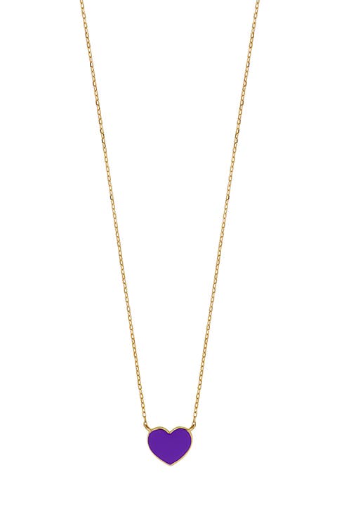 BLG 14K Gold Enamel Heart Pendant Necklace (Nordstrom Exclusive)