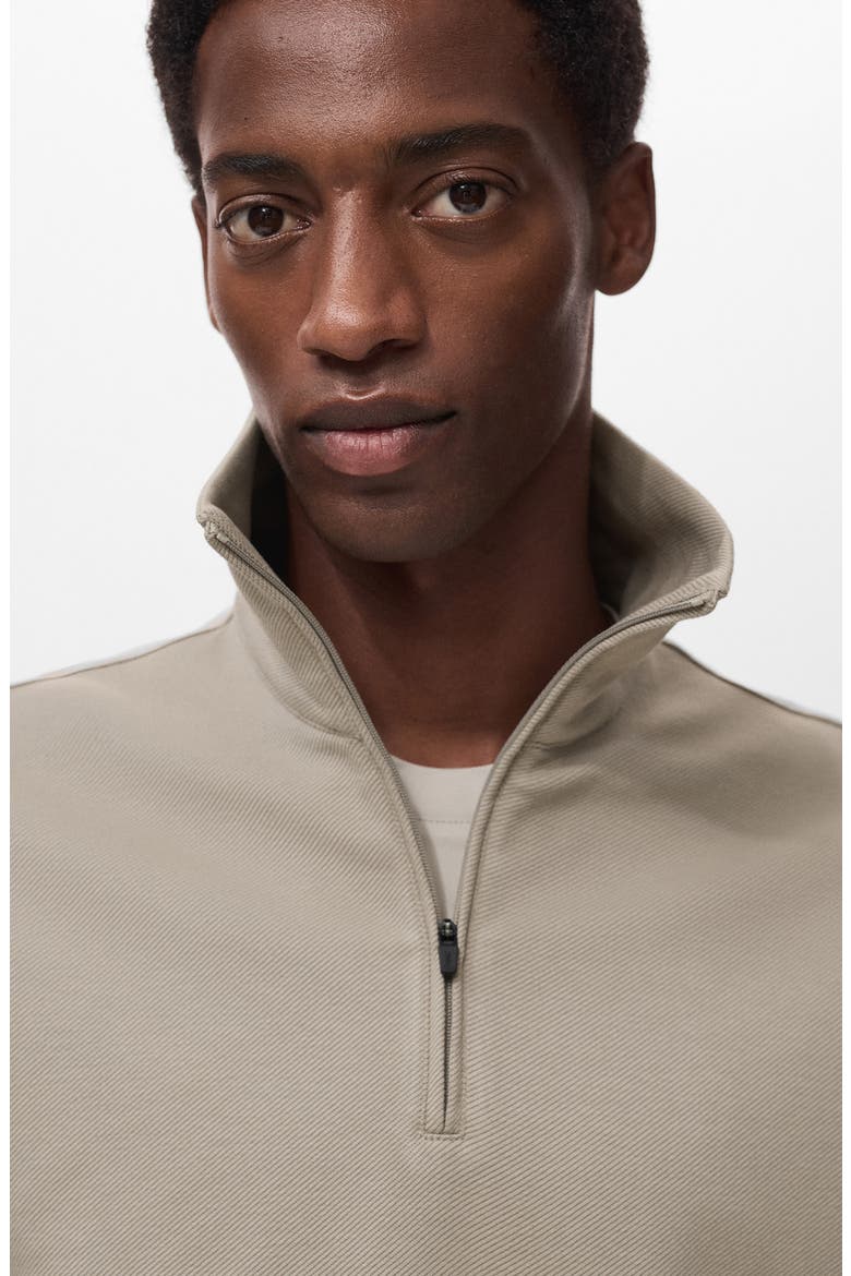 Thermoregulated Regular Fit Quarter Zip Sweater, Alternate, color, LIGHT/ PASTEL GREY