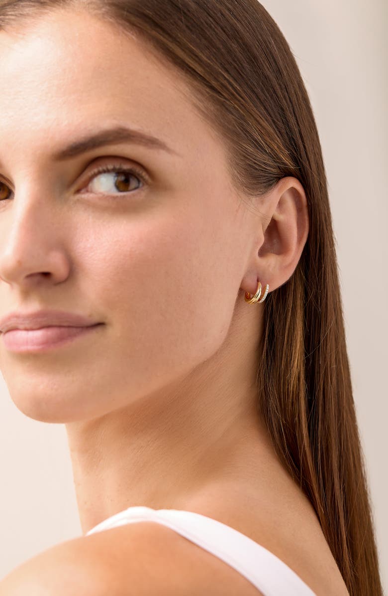 Bony Levy 18K Gold & Diamond Layered Hoop Earrings, Alternate, color, 18K Yellow Gold