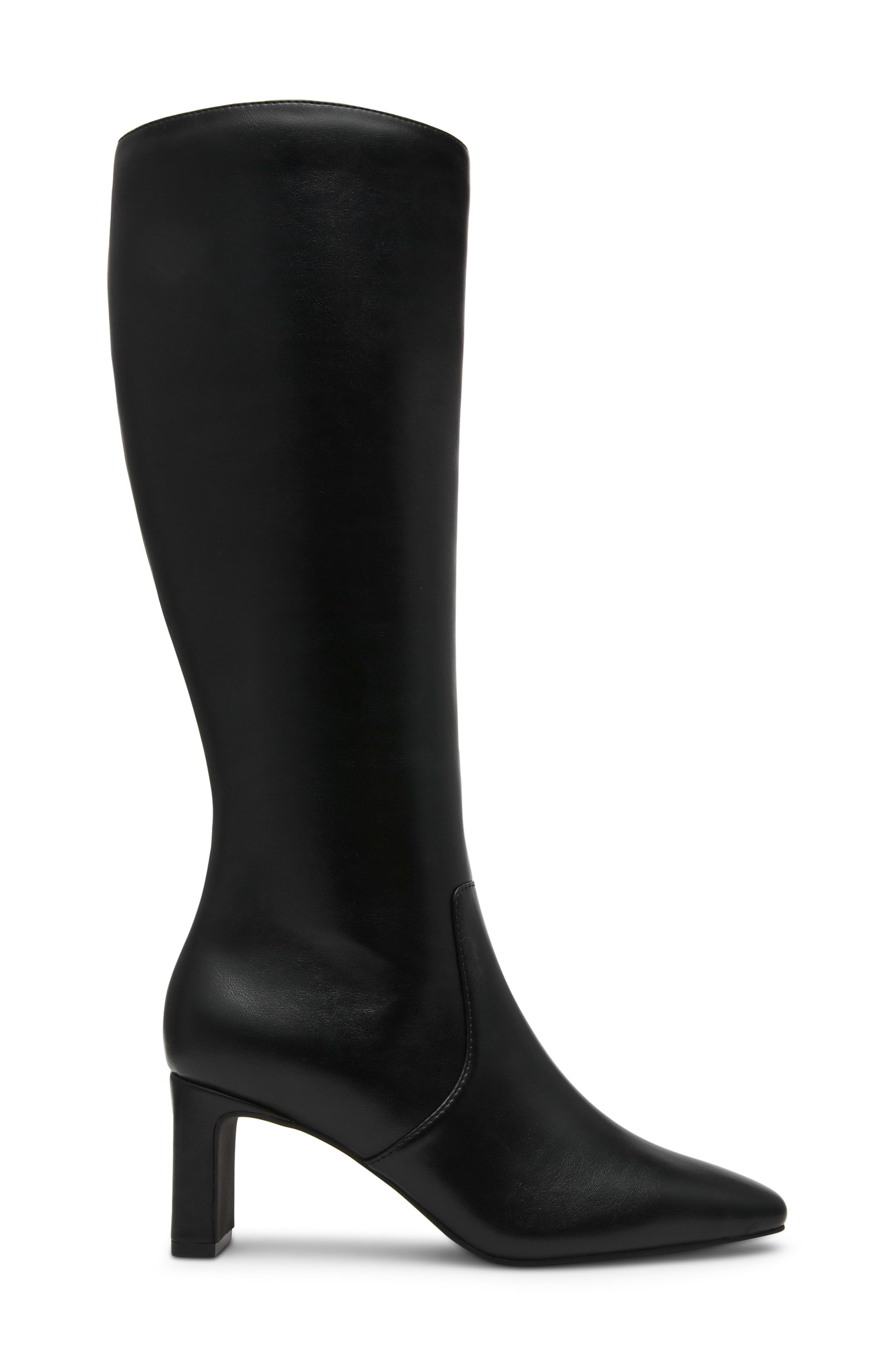 Corbin Knee High Faux Leather Boot, Alternate, color, BLACK SMOOTH