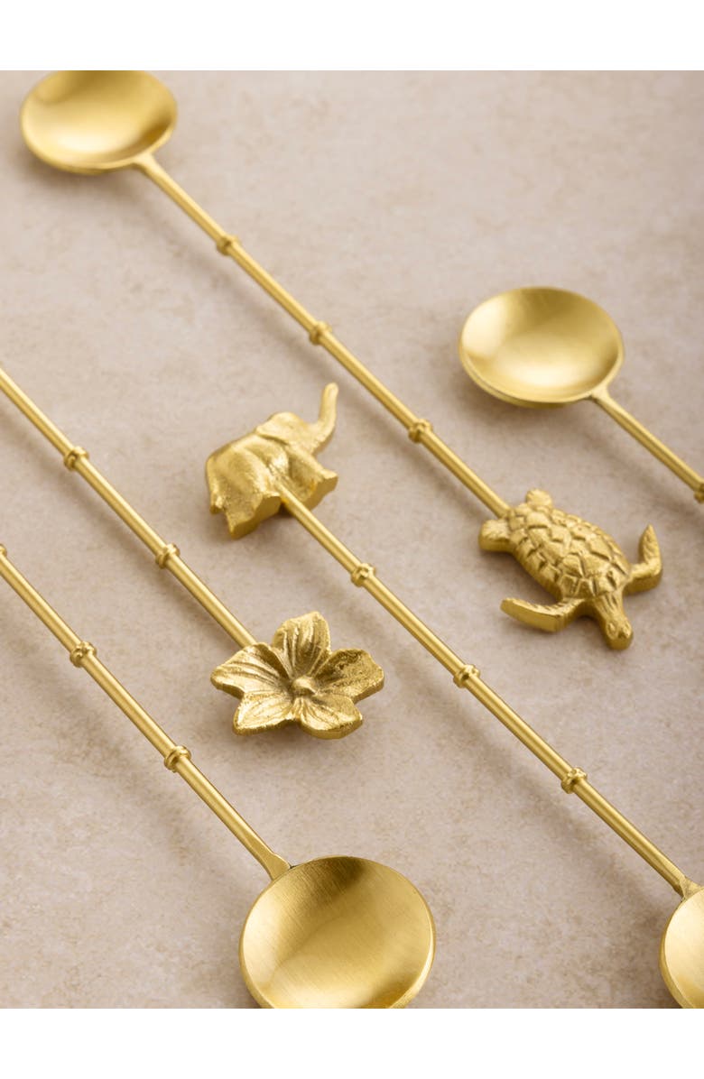 GAURI KOHLI Amaelia Teaspoons, Set of 5, Alternate, color, Gold