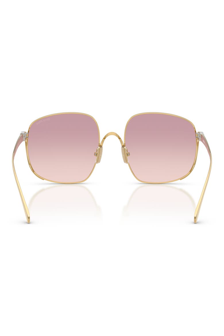 MU A57S 57mm Gradient Square Sunglasses, Alternate, color, GOLD/ BROWN/ DARK VIOLET