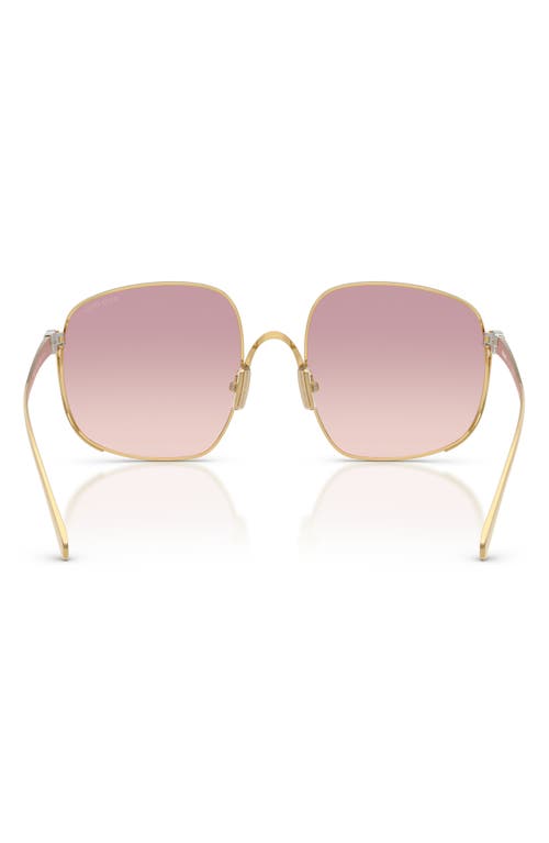 Miu Miu Mu A57s 57mm Gradient Square Sunglasses In Pink