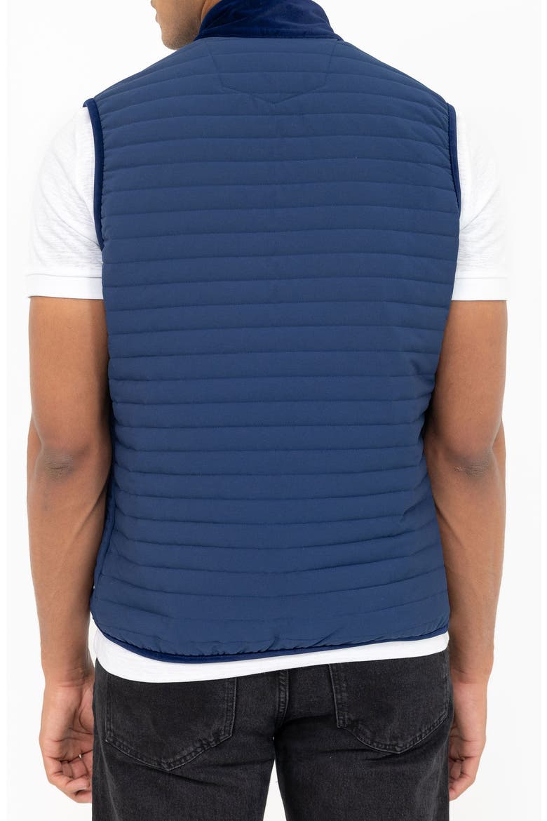 Channel Quilt Zip Vest, Alternate, color, NAVY