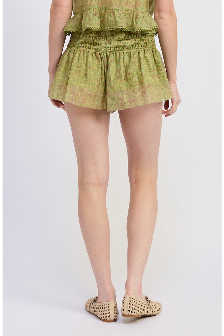 Jenny Smocked Shorts, Alternate, color, LIGHT GREEN DITSY