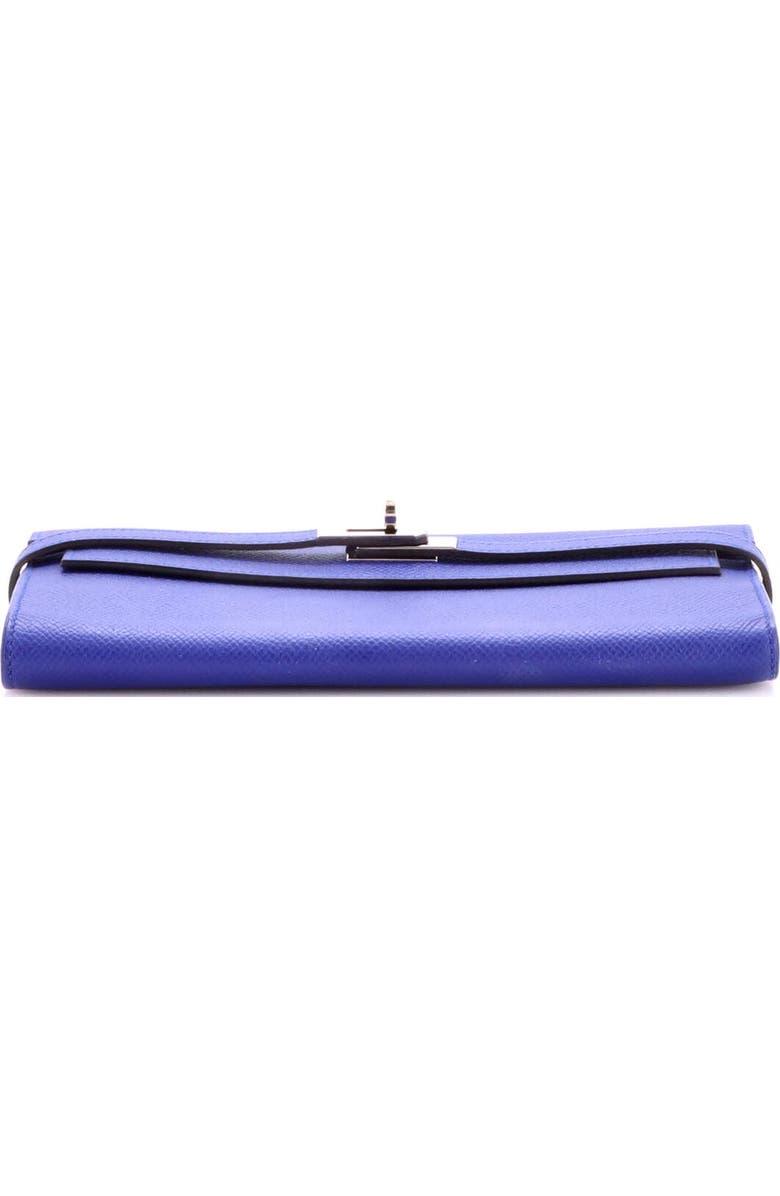 Pre-Owned Hermes Kelly Wallet Epsom Long, Alternate, color, Bleu Electrique