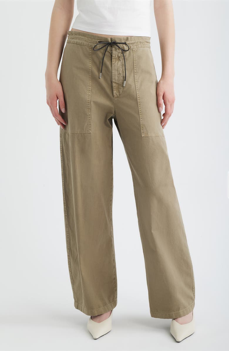 FRAME The Gallery Drawstring Waist Cotton Utility Pants, Main, color, 