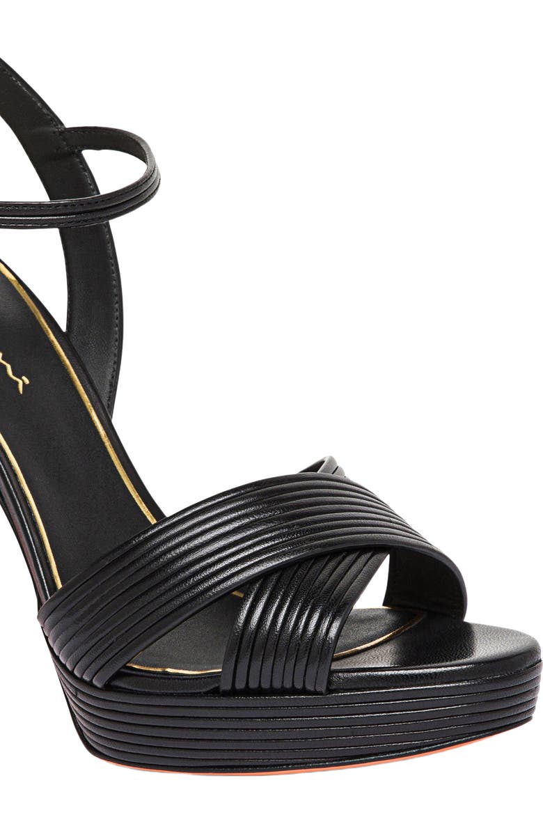 Santoni Women's leather high-heel sandal, Alternate, color,