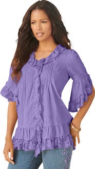Roaman's Whitney Lace Shirt