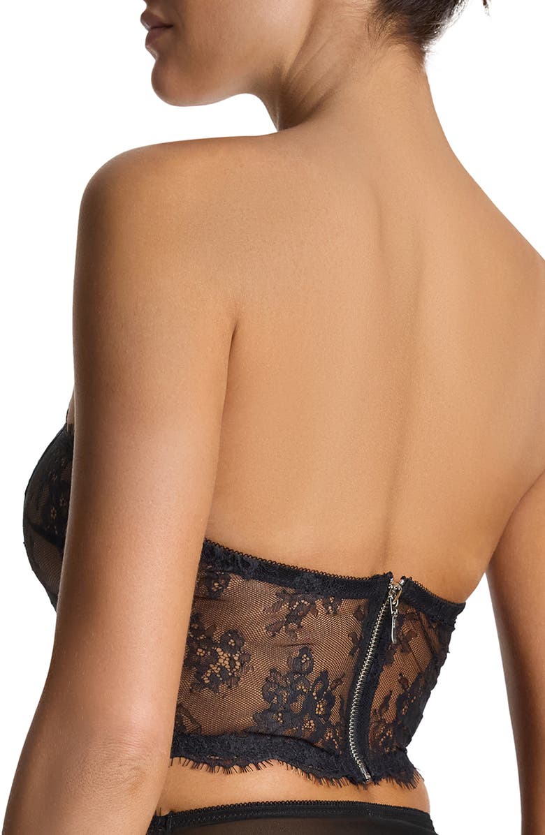 Hanky Panky Katrina Strapless Lace Corset, Alternate, color, Denim