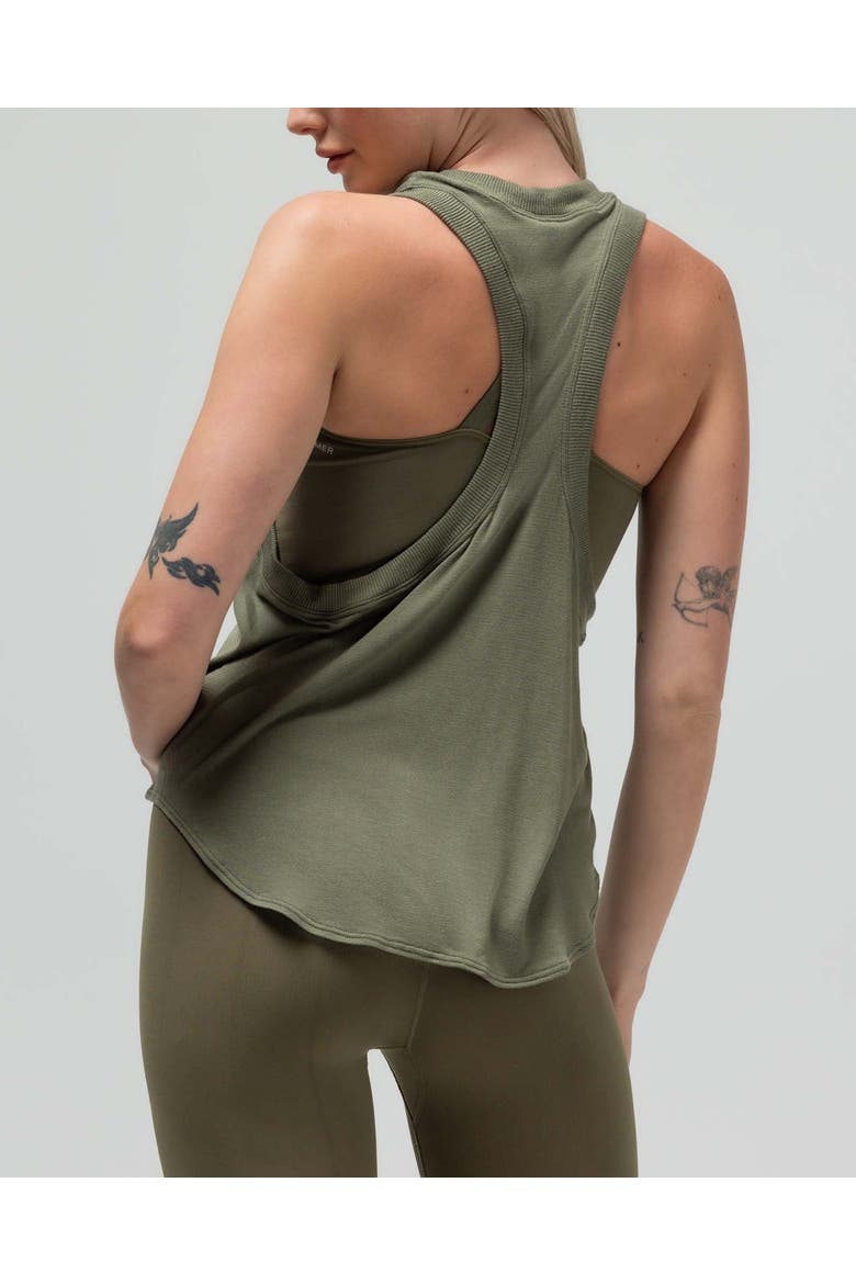 The Loose Racerback Tank Top, Alternate, color, OLIVE