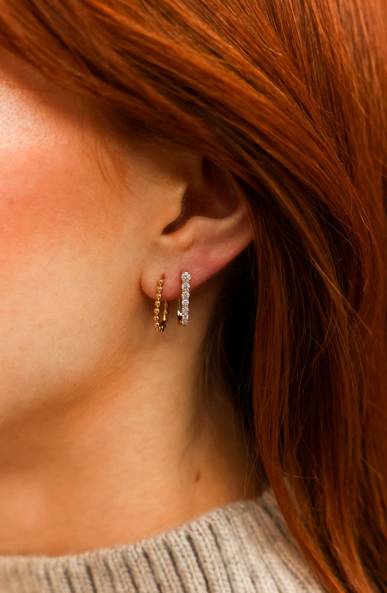 Dana Rebecca Designs Poppy Rae U-Hoop Earrings, Alternate, color, Yellow Gold