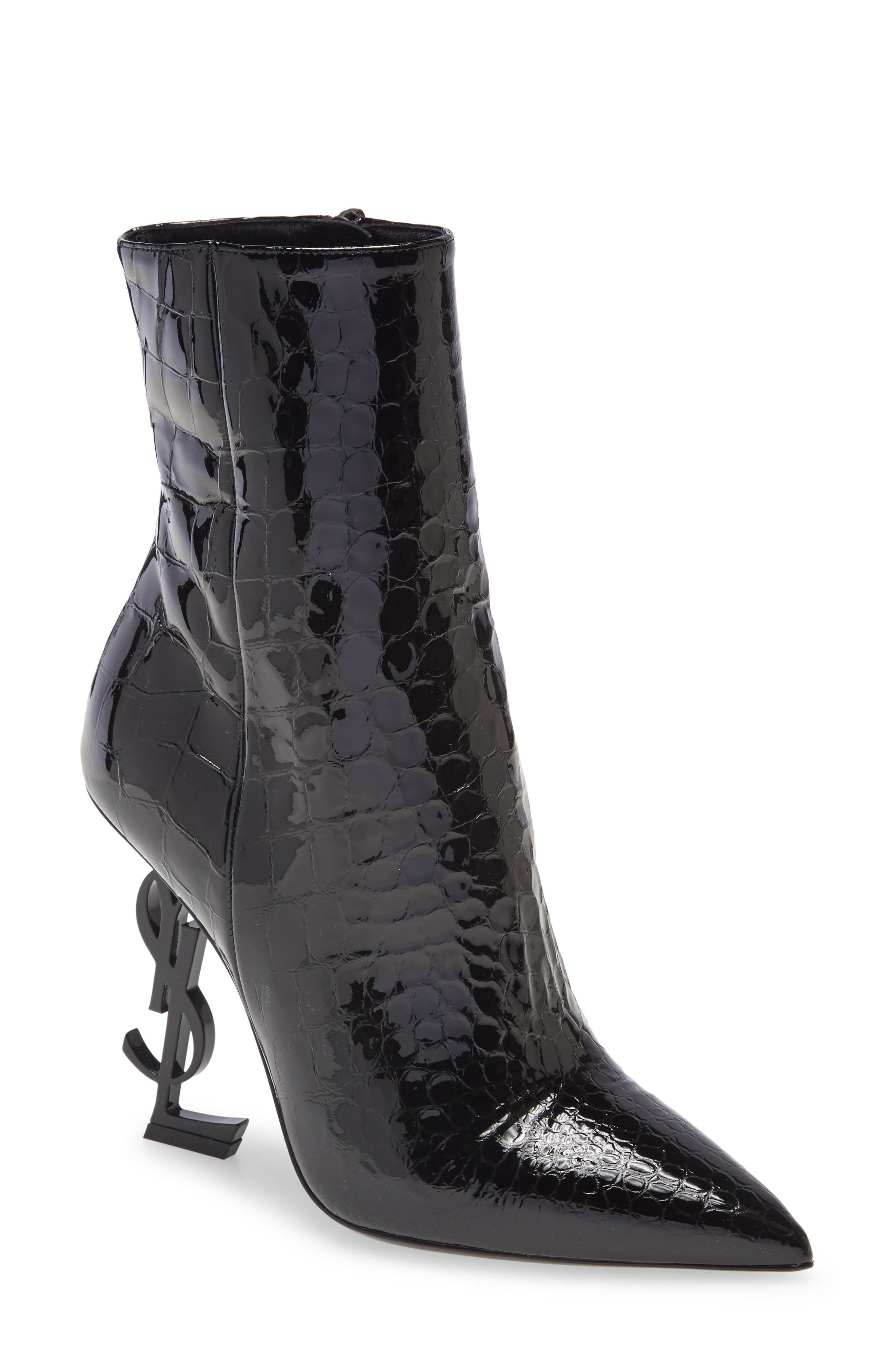 Saint Laurent Opyum YSL Pointed Toe Bootie, Main, color, 