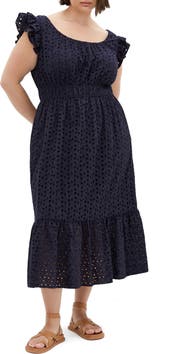 City Chic Sweet Broderie Anglaise Maxi Dress
