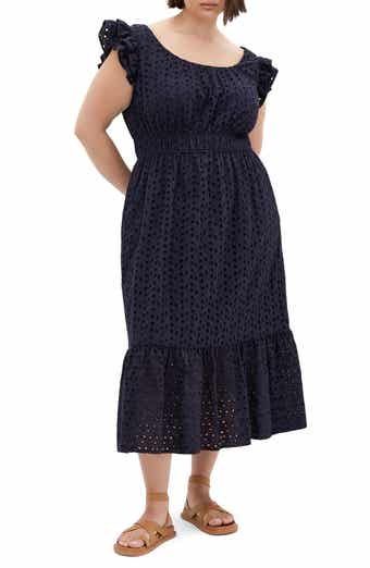 City Chic Sweet Broderie Anglaise Maxi Dress