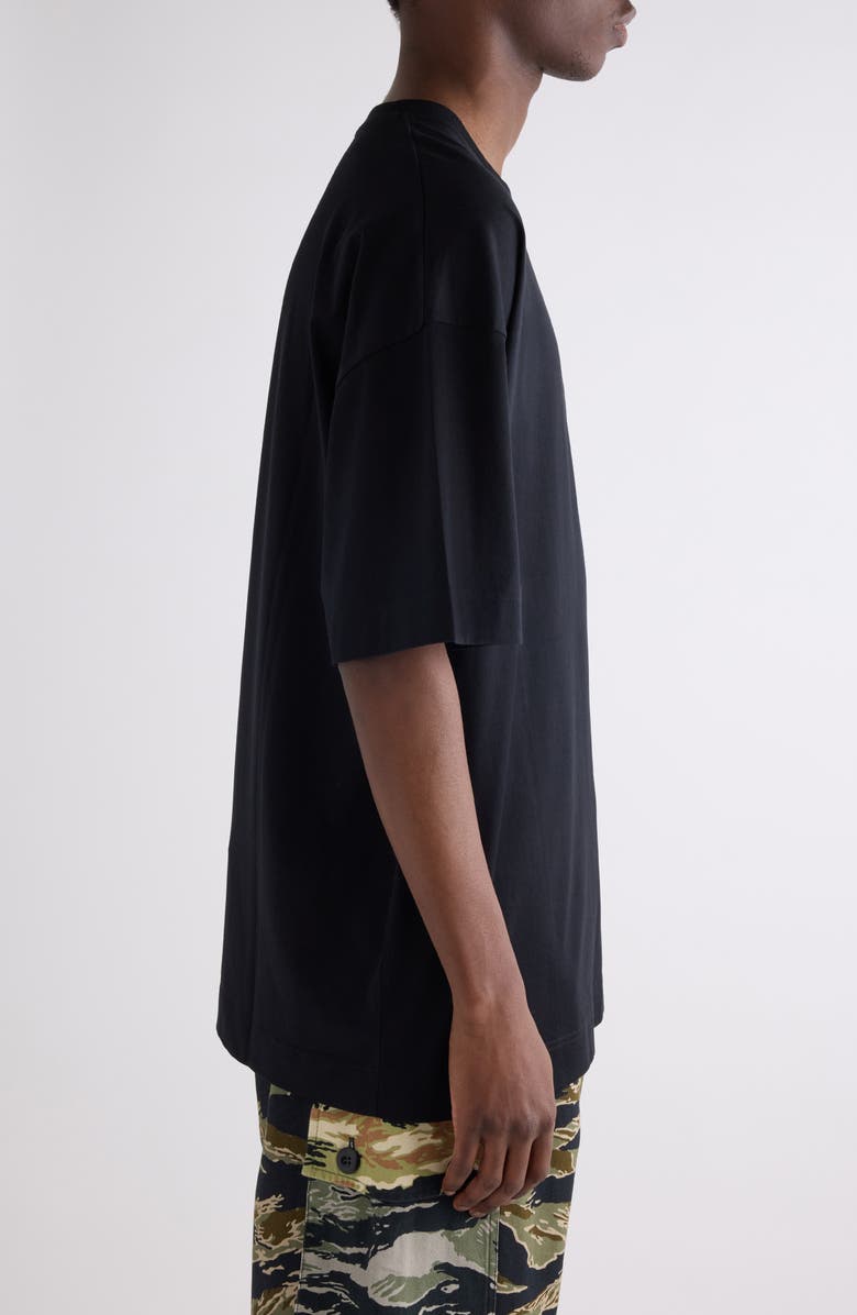 Givenchy Regular Fit Logo Embroidered T-Shirt, Alternate, color, Black