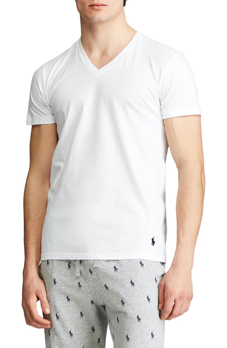 5-Pack Relaxed Fit Logo Embroidered V-Neck Undershirts