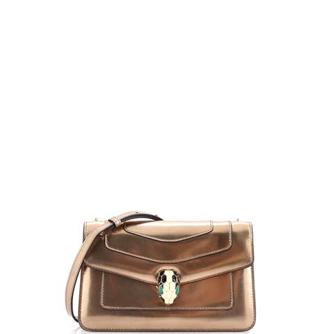 Serpenti Forever Shoulder Bag Metallic Leather Small