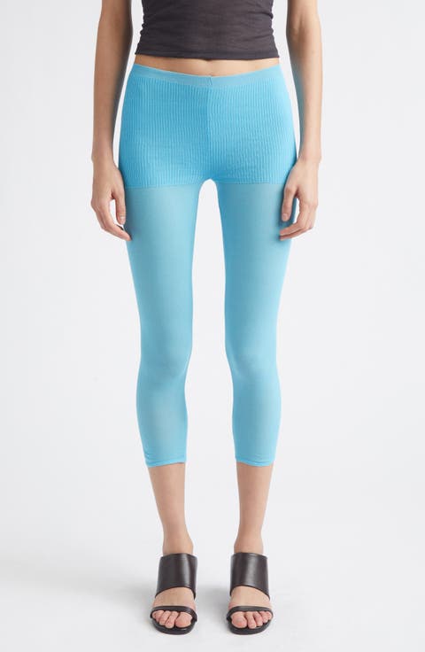 Meleta Cotton & Silk Blend Capri Leggings