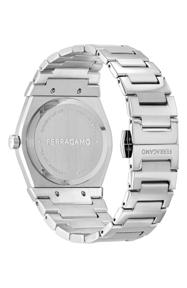 FERRAGAMO Vega Holiday Capsule Diamond Bracelet Watch, 40mm, Alternate, color, Stainless Steel