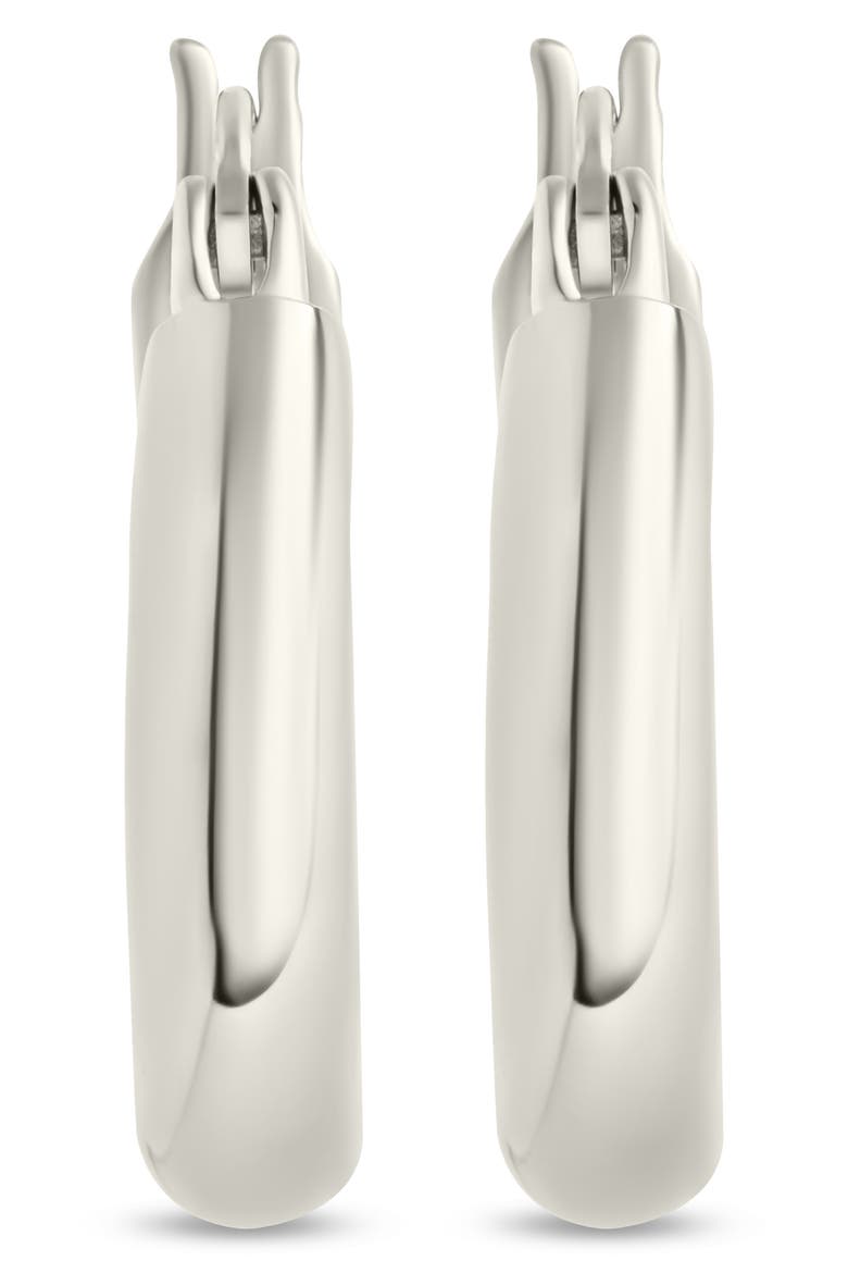 Tabitha Polished Hoop Earrings, Alternate, color, SILVER