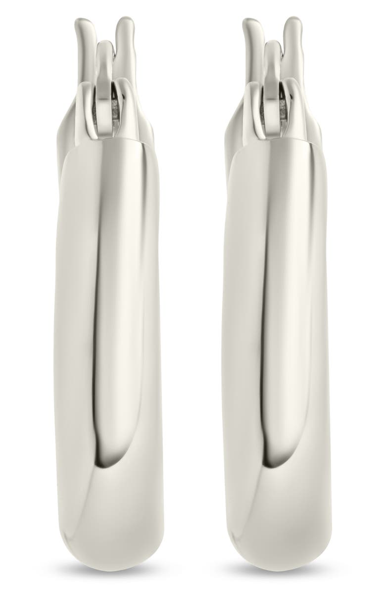 Sterling Forever Tabitha Polished Hoop Earrings, Alternate, color, Silver