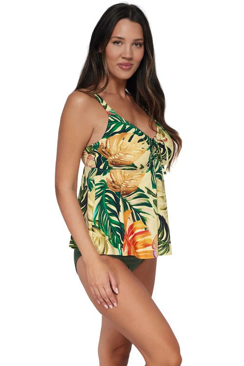 Sunsets Escape Marin Tankini In Amber Oasis