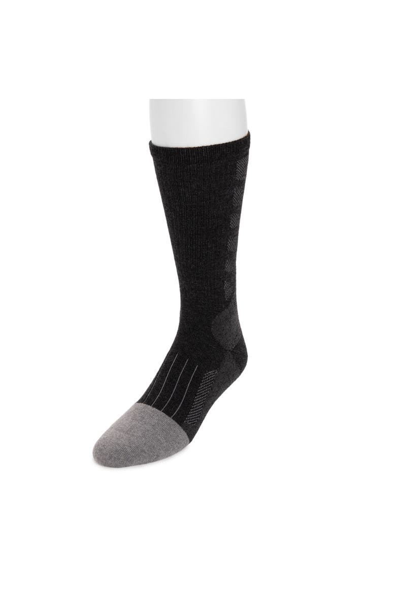Men's Work Wear Steel Toe Crew Socks, 1 Pair Pack, Alternate, color, Black Heather