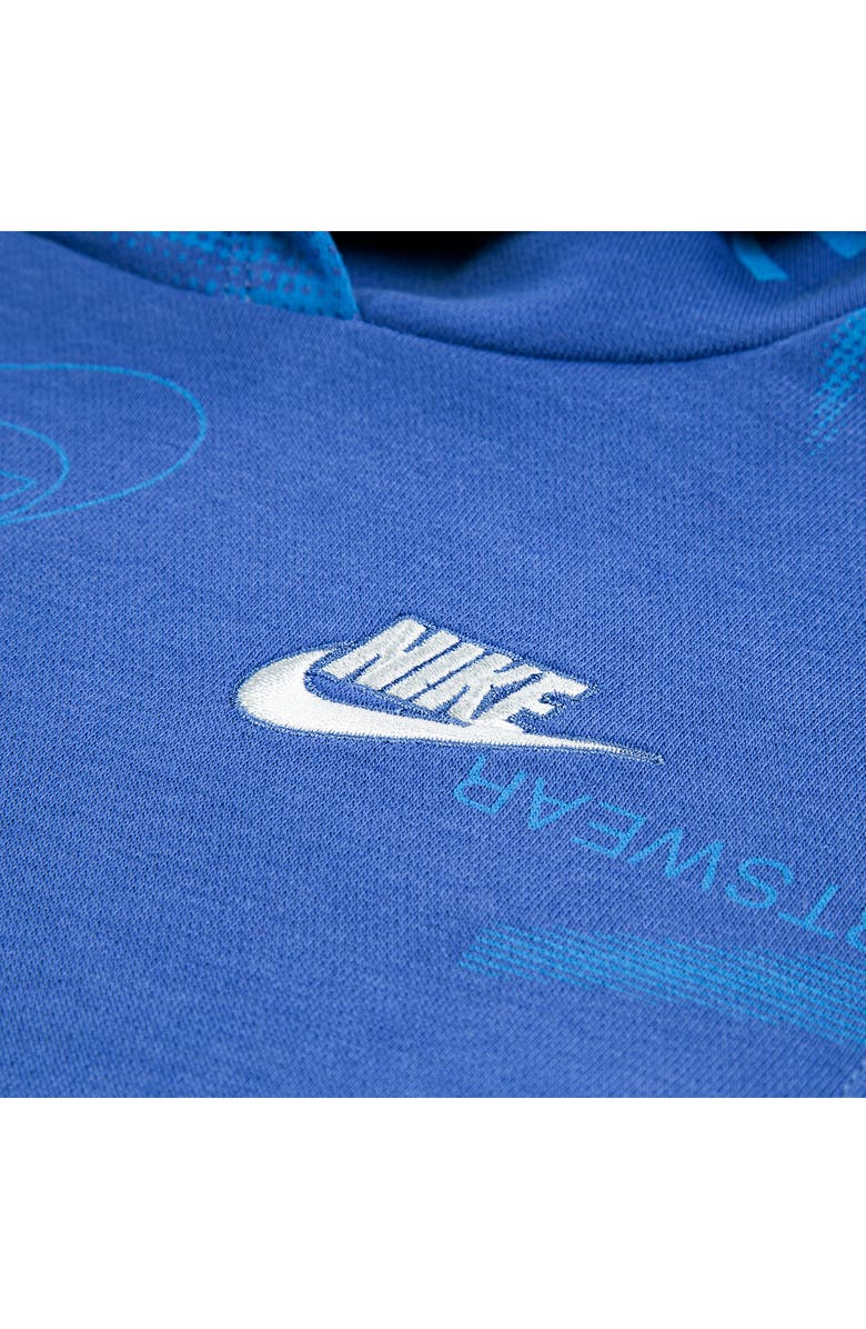 Nike Kids' Logo Print Hoodie, Alternate, color, Comet Blue